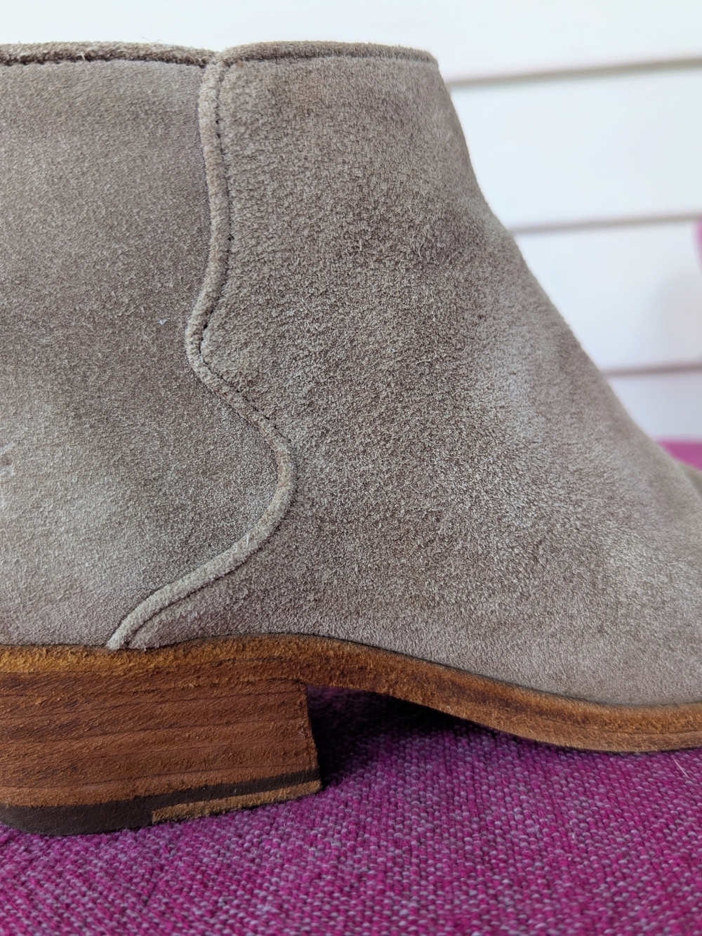 FRYE AND CO. Suede Ankle Booties in Light Taupe - Picture 4 of 7